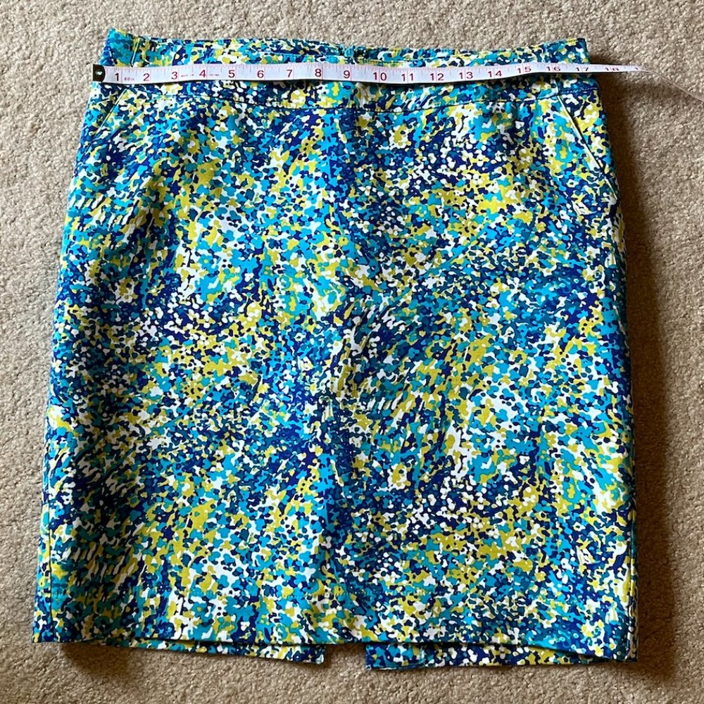 Colorful Merona Mini Skirt Straight Pencil Womens 10 Stretch Blend,